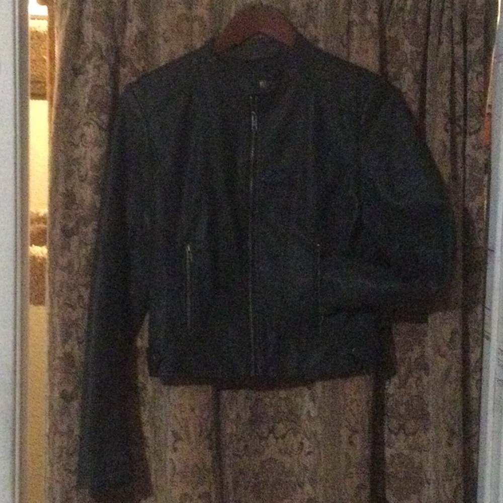 Xhilaration Faux Leather Black Biker Jacket
